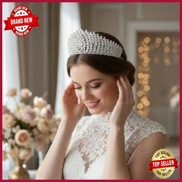 Luxury Cubic Zirconia Tiara Crown Headpiece for Weddings Prom Pageants main image 4